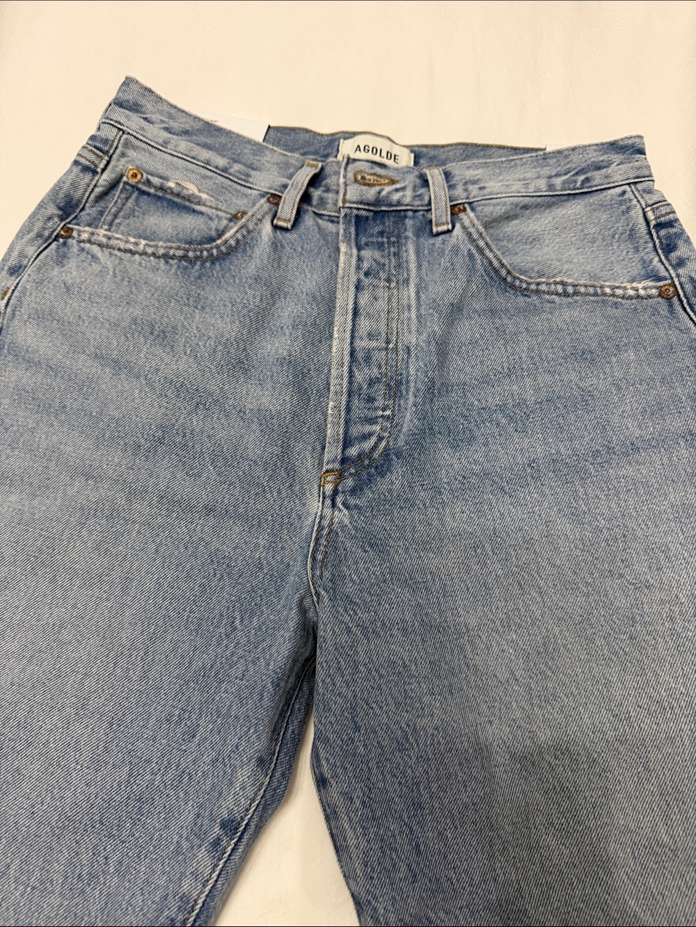 Women’s High-Rise Light Blue Denim Bermuda Shorts 90’s - Picture 4 of 4